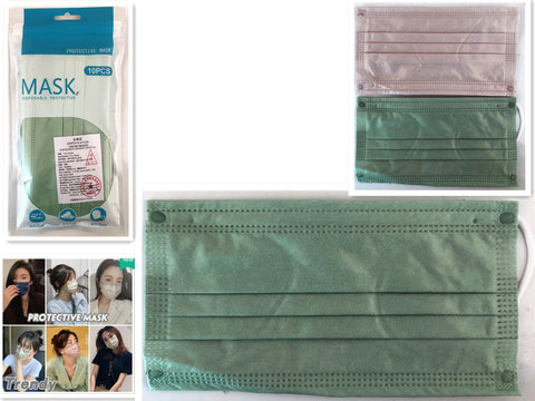 Disposable Face Mask Col - 10pc