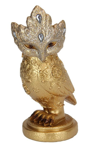 15cm Gold Mystical Jewel Owl