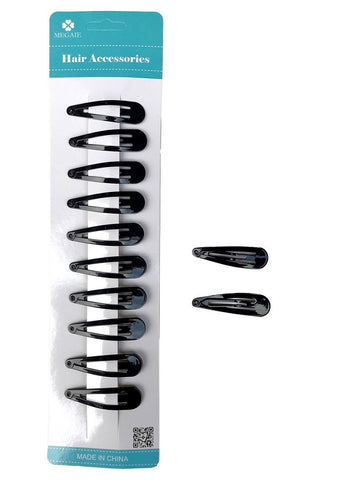 Hair Snap 5cm Black 12pc