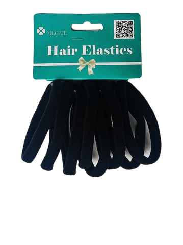 8pc Hair Elastics black