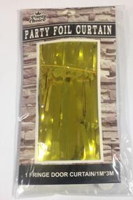 Foil Tinsel Curtain 1m x 3m GOLD