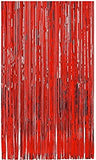 Foil Tinsel Curtain 1m x 3m RED