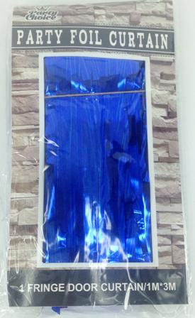 Foil Tinsel Curtain 1m x 3m BLUE