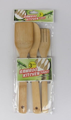 BAMBOO COOKING UTENCILS 3PC SET