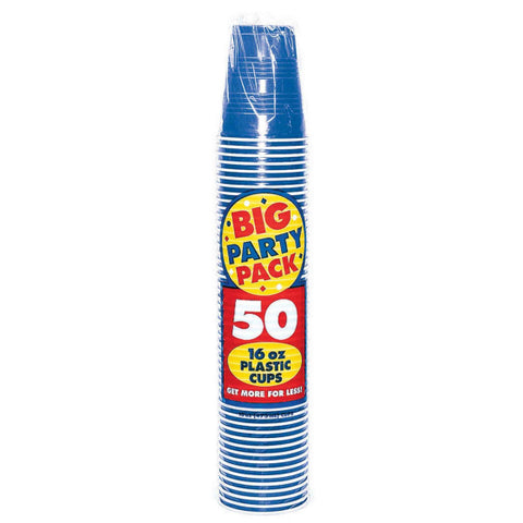 Plastic Cups 473ml 50pc B/Blue