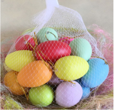 10pk 6cm colored egg ornaments, colors m