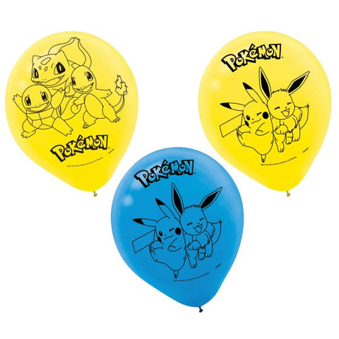 Pokemon Latex Ballooons 30cm 6pc