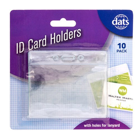 Card Holder Horizontal 96x78mm Clear 10pk
