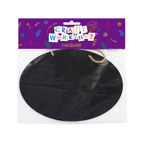 Chalkboard Oval w/rope 15x20cm