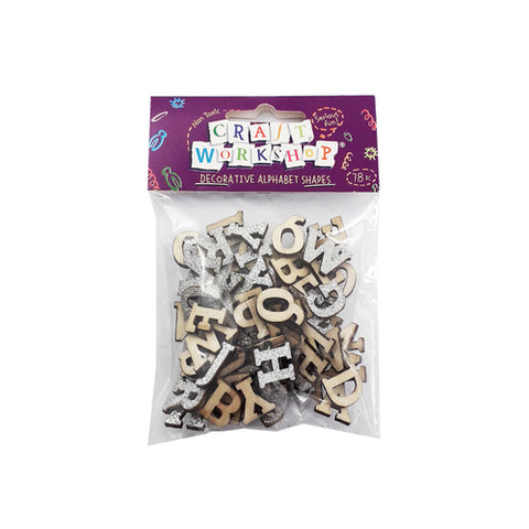 Craft Glitter Letters 14mm 78pc