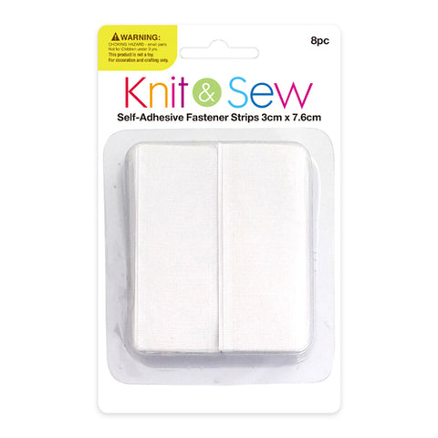 K&S Self Adhesive Strip White 8pc