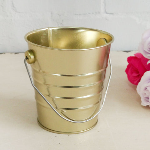 Gold Mini Tin Bucket