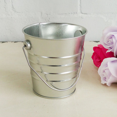 Silver Mini Tin Bucket