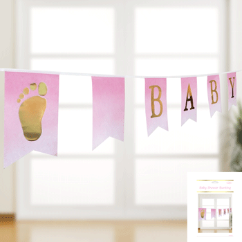 Baby Shower Bunting Pink
