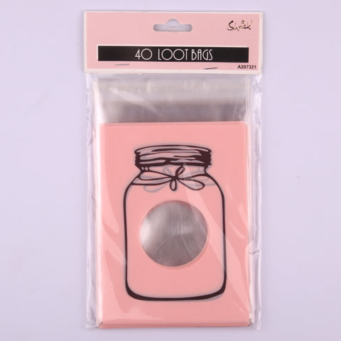 *40pk Pink Loot Bags-10x13cm