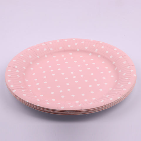 *12pk 18cm Pink Dotty Paper Plates
