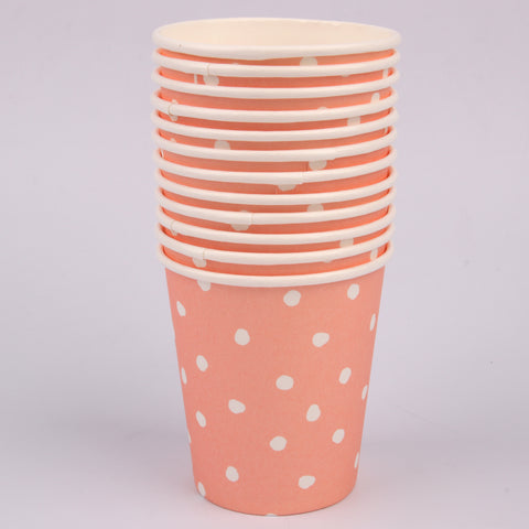 Coral Paper Cups 200ml 12pk