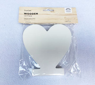 Wooden Letter 12cm Heart