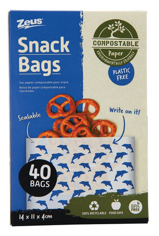 Composatable Snack Bag 40pk