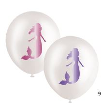 Mermaid Printed Balloons 10pk