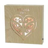 Aroha Love Wooden LED Block
