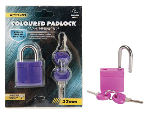 PADLOCK COLOUR 32MM