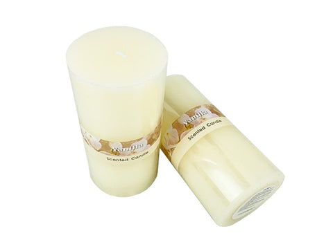 Scented Pillar Candle 7x14cm Cream Vanilla