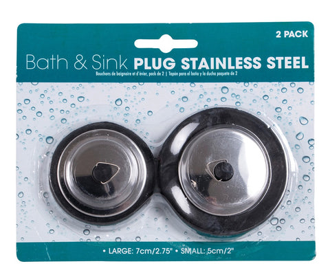 BATH AND SINK PLUG  2PK