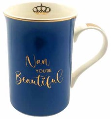 Nan You're Beautiful Mug Blue