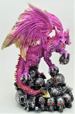 Dragon Holding Skull Purple