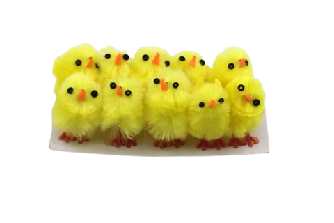 Chenille Chicks 3cm 10pc