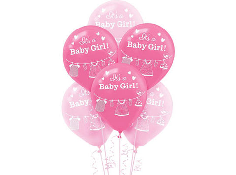 6pc Balloon Baby Girl