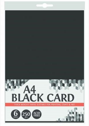 BLACK CARD A4 250GSM 6SHT