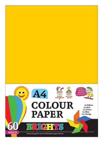 COLOUR PAPER A4 60SHT 70GSM