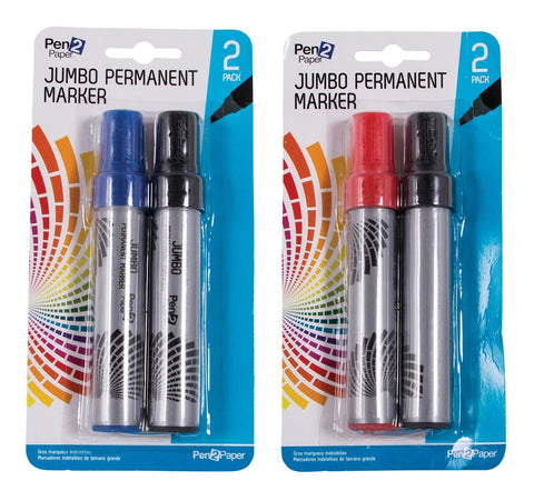 JUMBO PERMANENT MARKERS 2PC