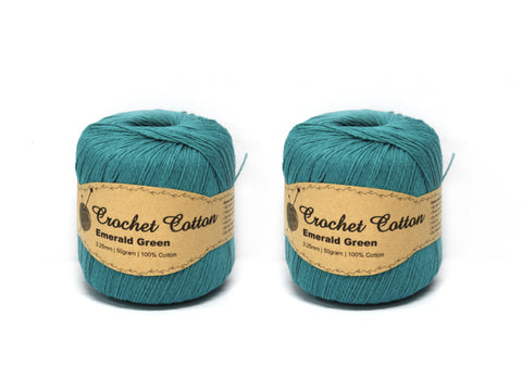 Crochet Cotton 50g 3.25mm Emerald Green