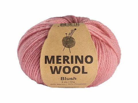 Merino Wool Yarn 50g Blush