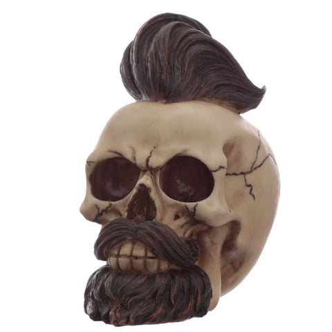Hipster Mohican Skull with Beard