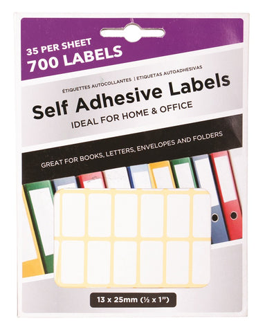Self Adhesive Labels 13 x 25mm 700 Pack