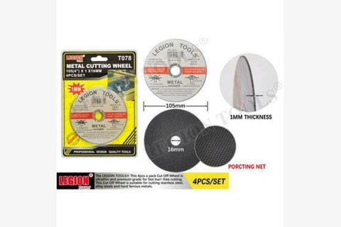 Metal Cutting Wheel 4pc 105x1x16mm