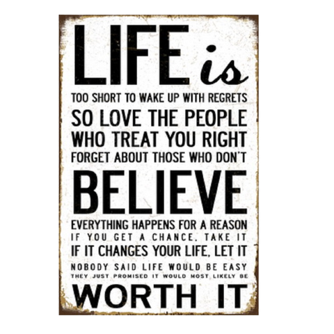 Life Metal Wall Art