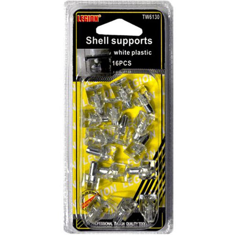 Shelf Supports 16pc Clear