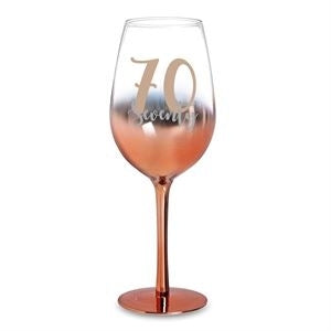 70 ROSE GOLD OMBRE WINE GLASS