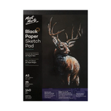 MM Black Paper Sketch Pad Signature 140gsm A5 25shts