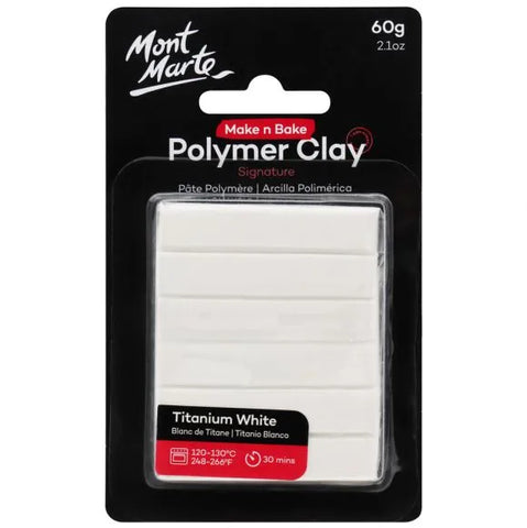 MM Make n Bake Polymer Clay 60g Titanium White