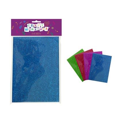 Craft Glitter Foam Sheets 8pc