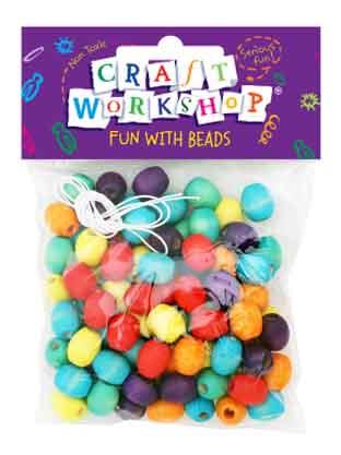 Craft Beads Colour Threading 100pc