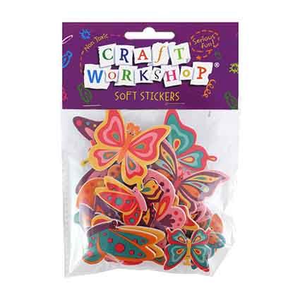 Craft Soft Sticker Butterflies 24pc