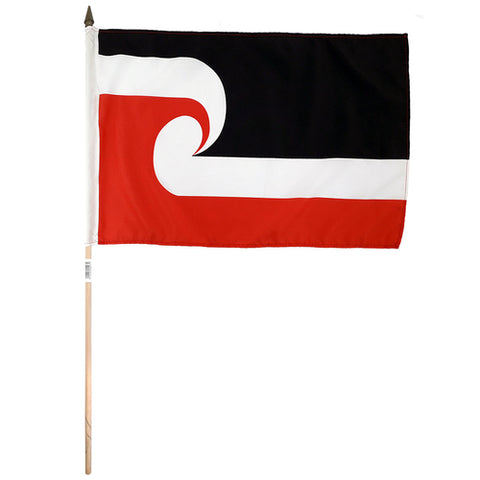 Flag of NZ Maori Hand Held 30x45cm