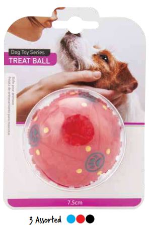 PET DOG PLASTIC TREAT BALL